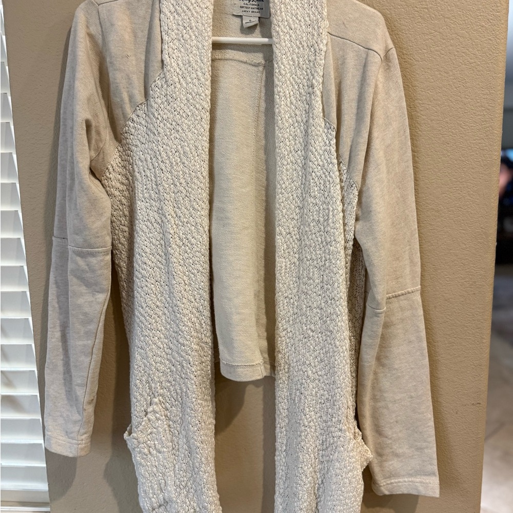 Cozy Cream Open-Front Sweater